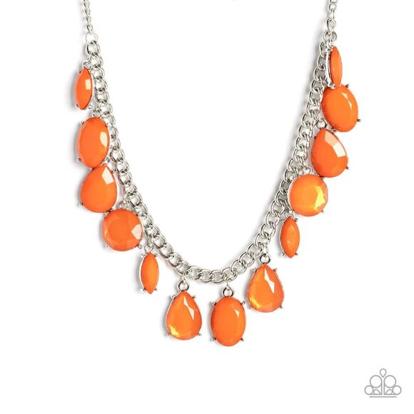 Fairytale Fortuity - Orange Necklace - Picture 2 of 3